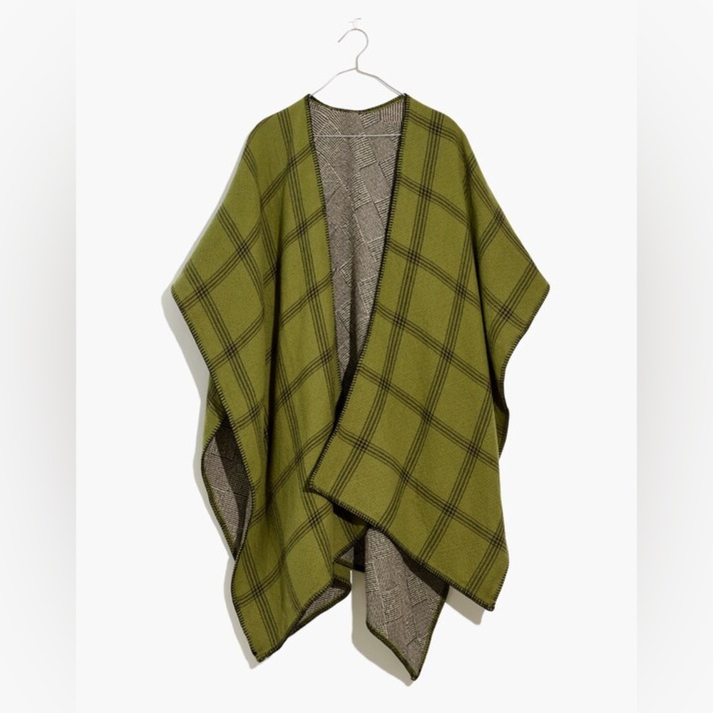 Madewell Kale Reversible Poncho Wrap